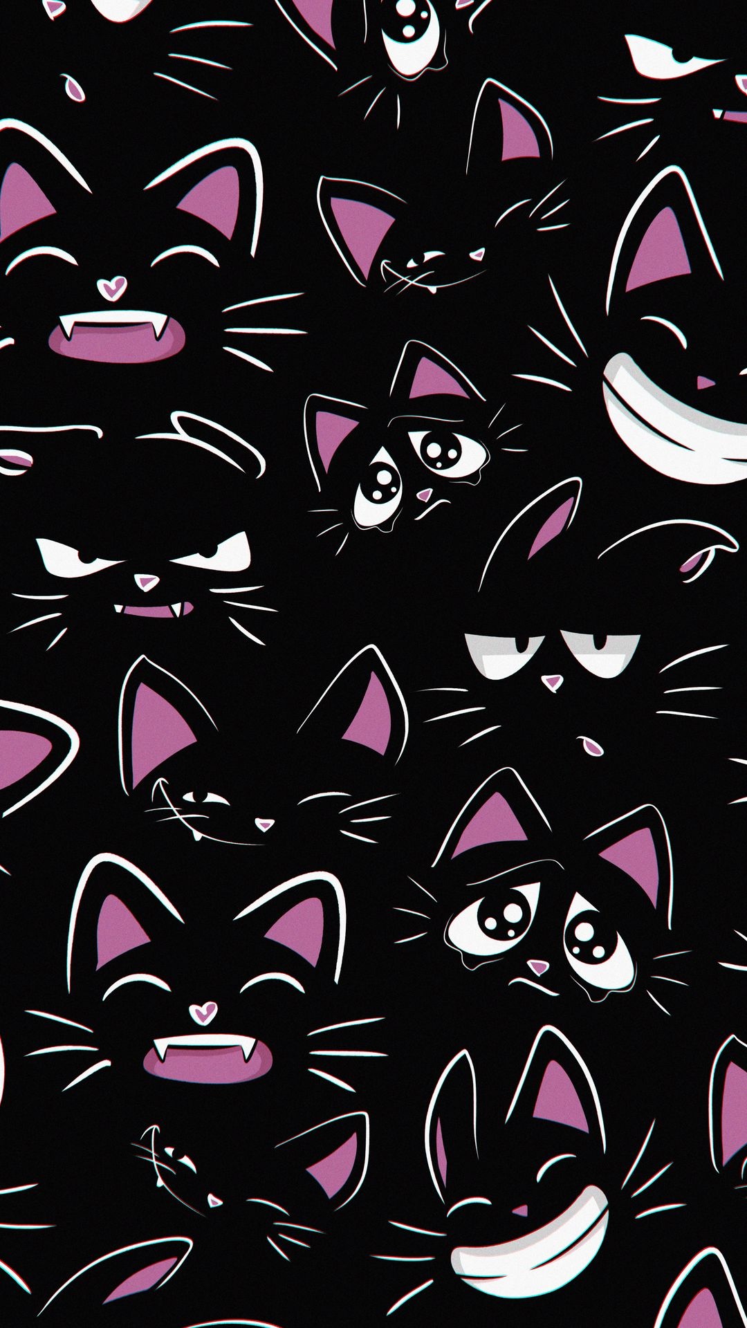 猫科, Felinae, 胡须, 图形设计, 动画 壁纸 1080x1920 允许