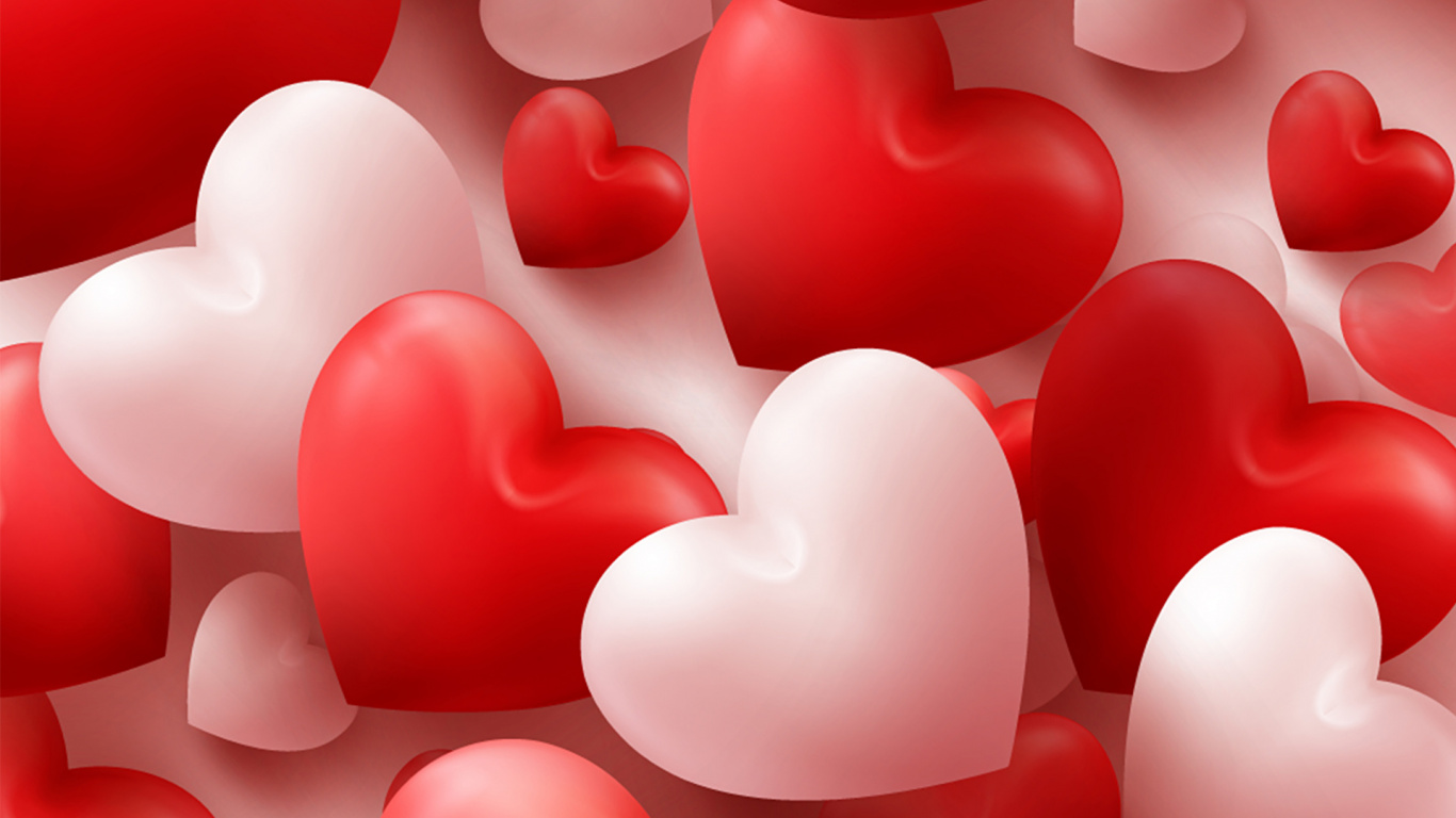 le Jour de Valentines, Cœur, Red, Amour, Chéri. Wallpaper in 1366x768 Resolution