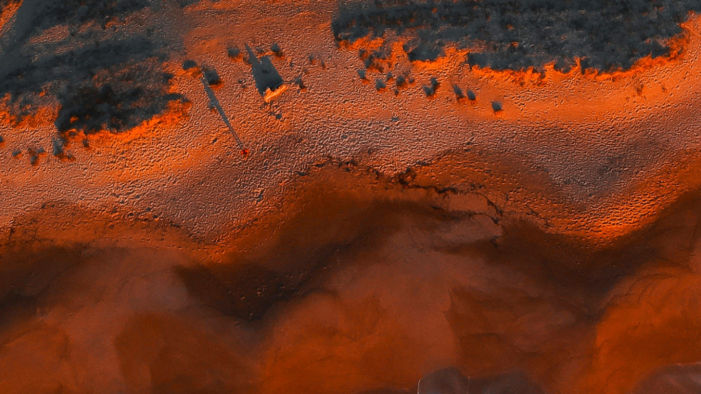 Agua, Naranja, Paisaje Natural, Congelación, Patrón. Wallpaper in 1366x768 Resolution