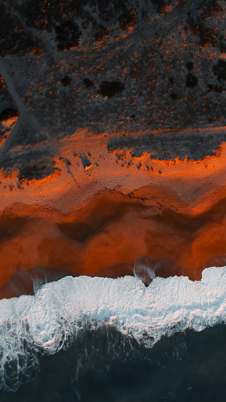 Eau, Orange, Paysage Naturel, Congélation, Formation. Wallpaper in 720x1280 Resolution