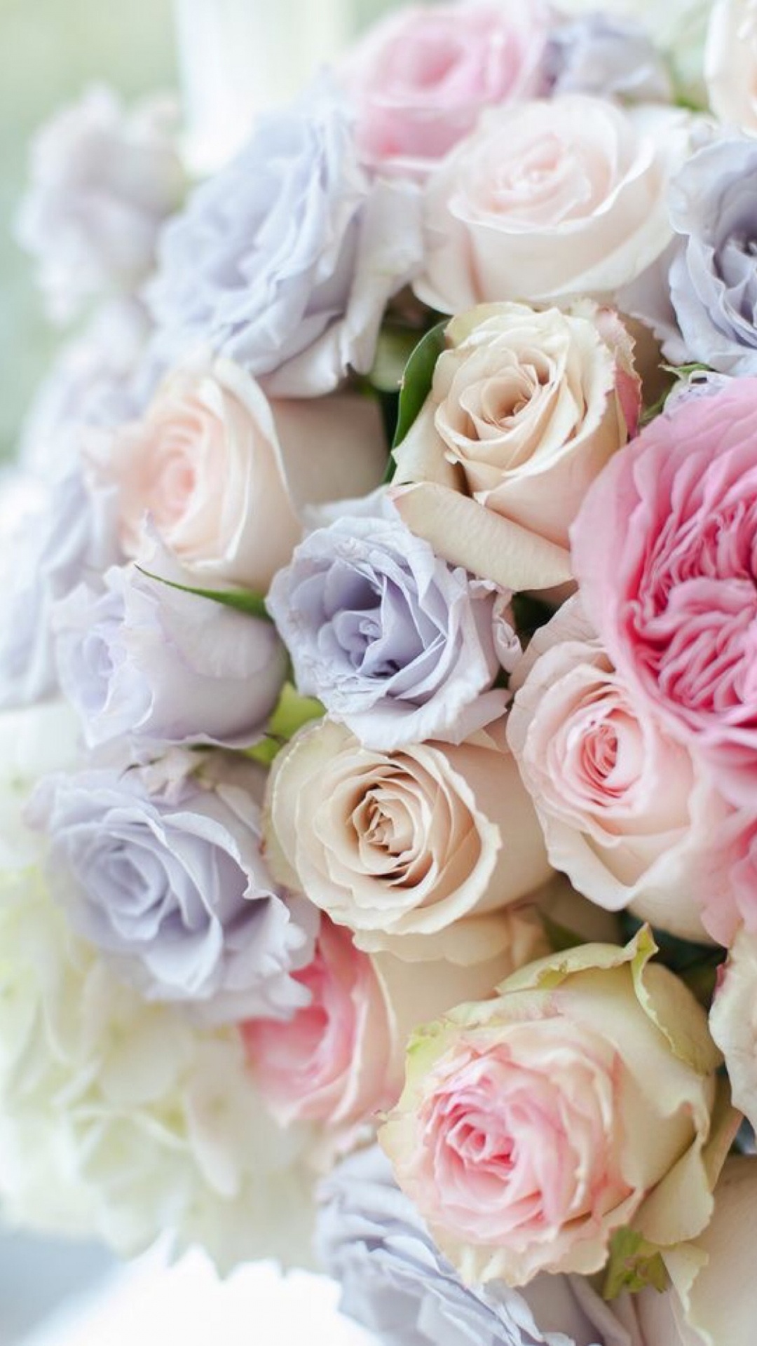 Pink and White Roses Bouquet. Wallpaper in 1080x1920 Resolution