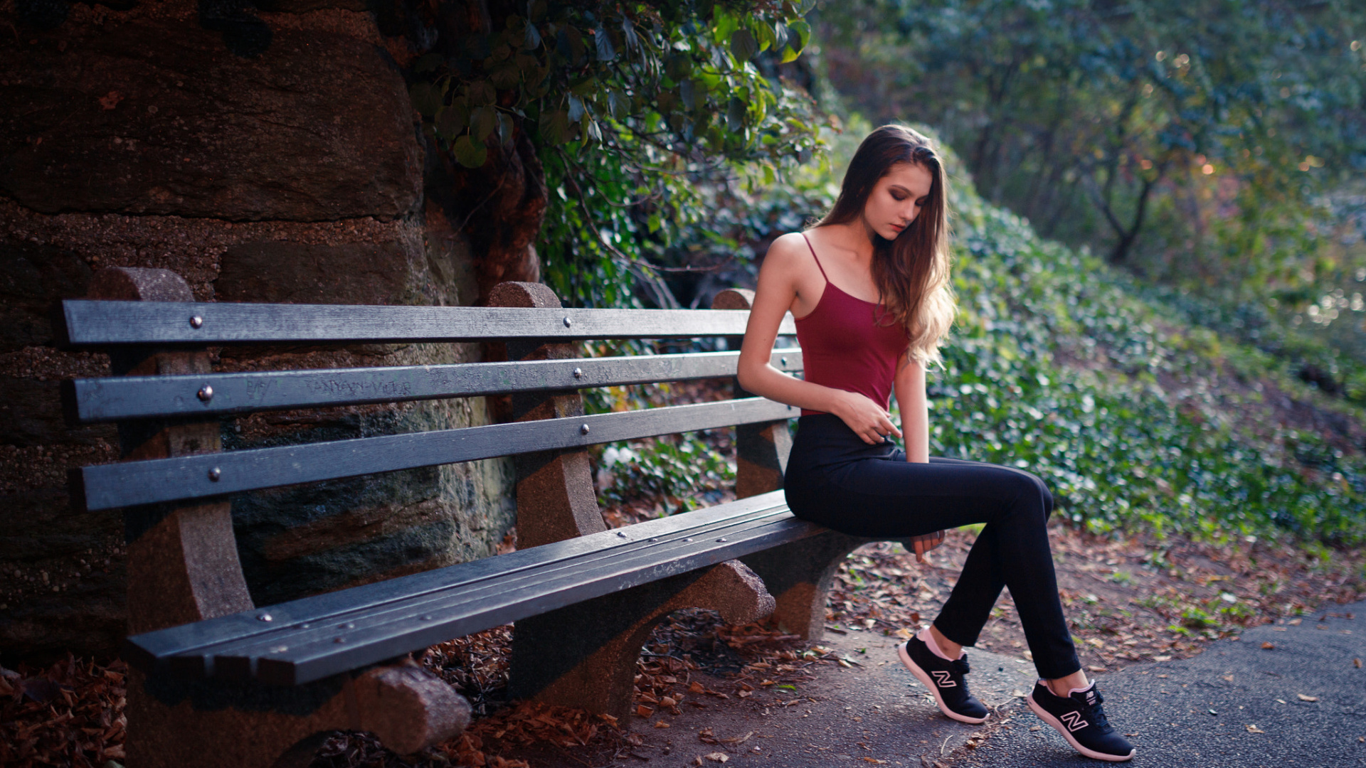 Sitting, Bench, People in Nature, Nature, Beauty. Wallpaper in 1920x1080 Resolution