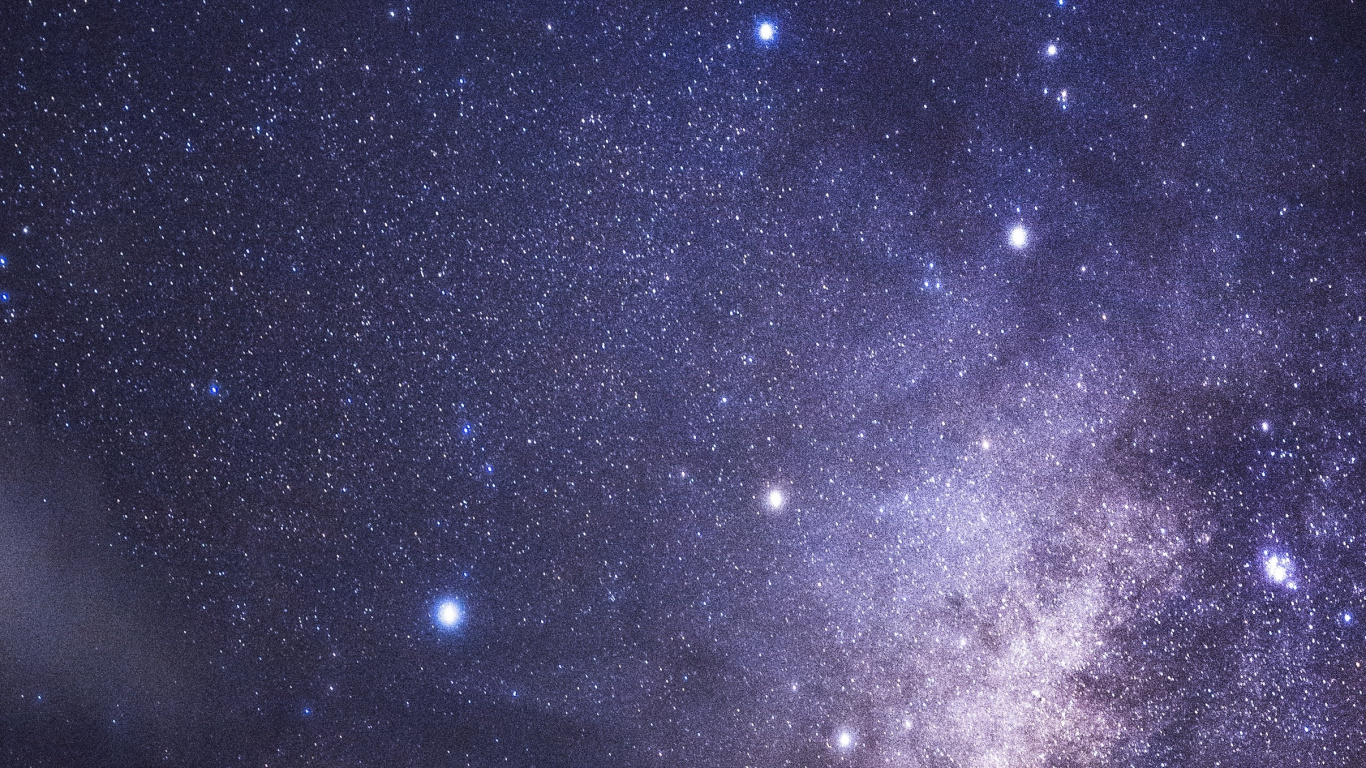 Blue and Black Sky With Stars. Wallpaper in 1366x768 Resolution