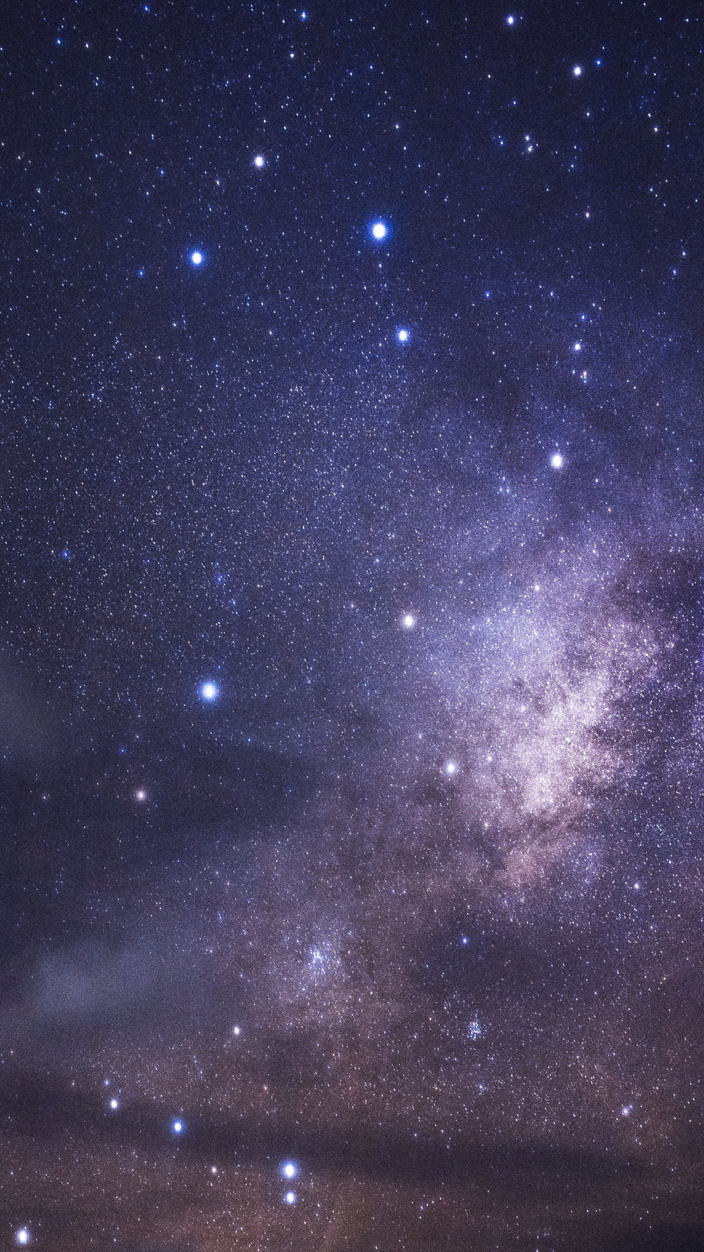 Blue and Black Sky With Stars. Wallpaper in 1440x2560 Resolution