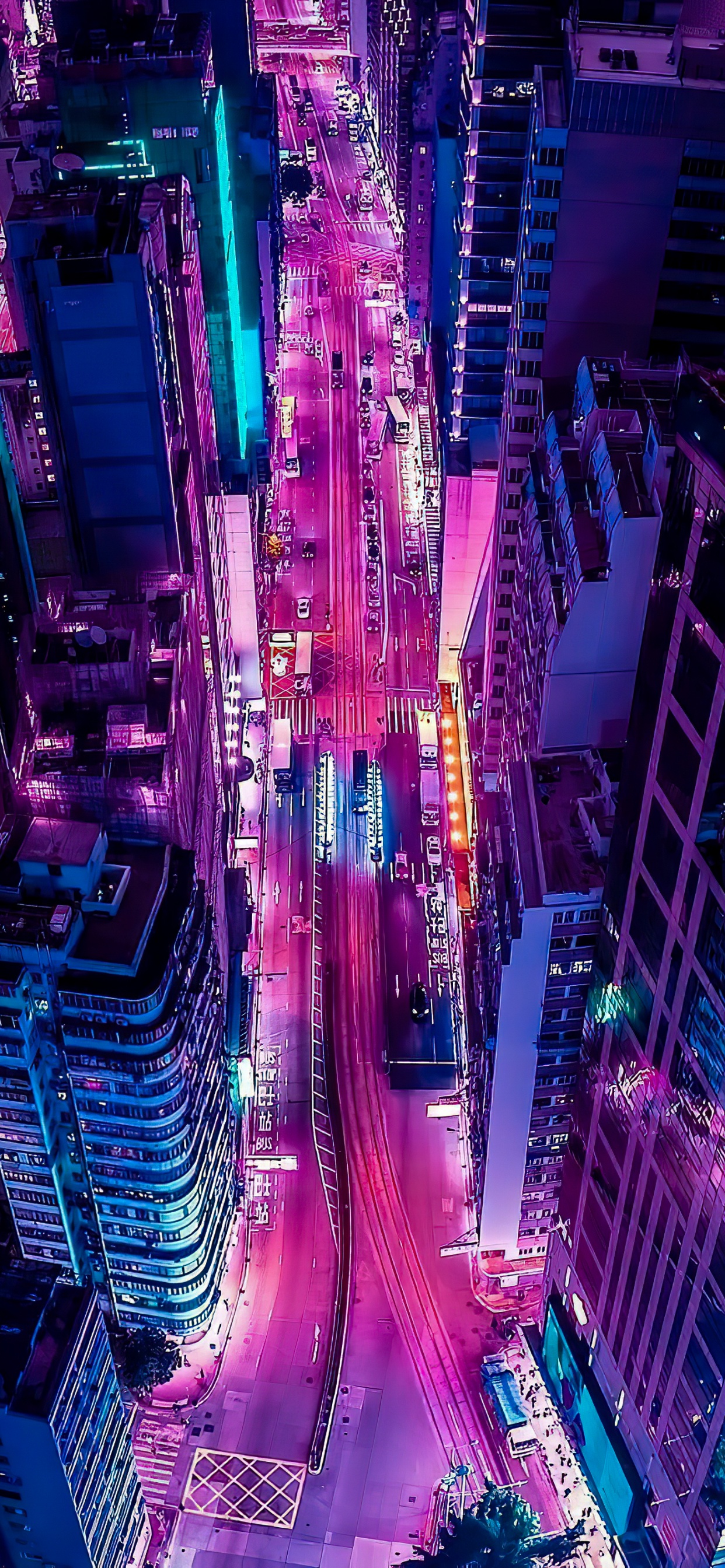 Aesthetics, Building, Purple, Light, Skyscraper. Wallpaper in 1242x2688 Resolution
