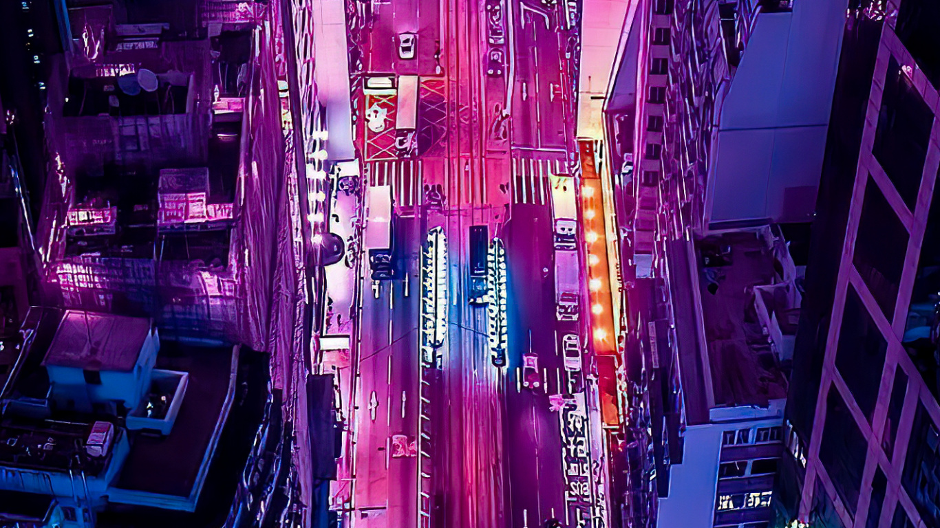 Esthétique, Bâtiment, Purple, Lumière, Gratte-ciel. Wallpaper in 1366x768 Resolution