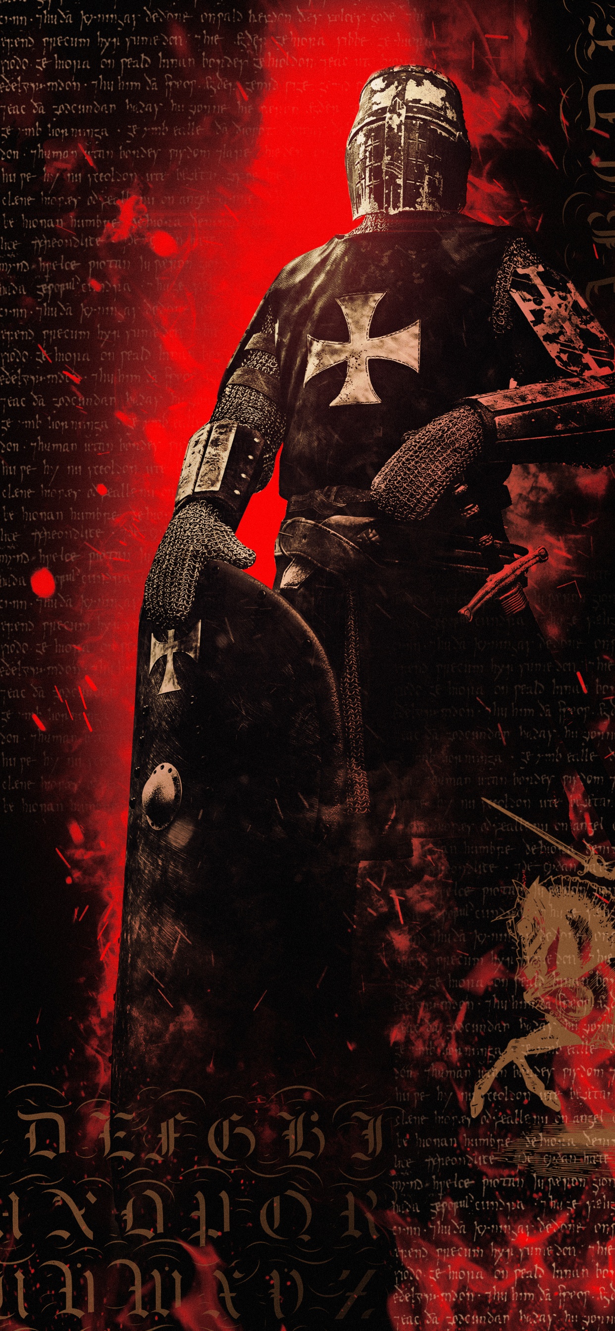 Affiche, Manche, Red, Art, Couverture de Livre. Wallpaper in 1242x2688 Resolution