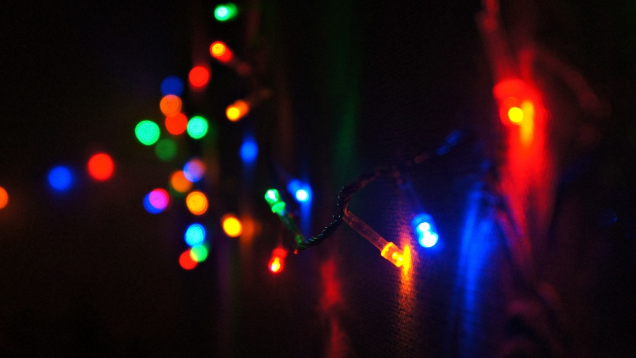 Light, Christmas Lights, Lighting, Night, Darkness. Wallpaper in 1280x720 Resolution