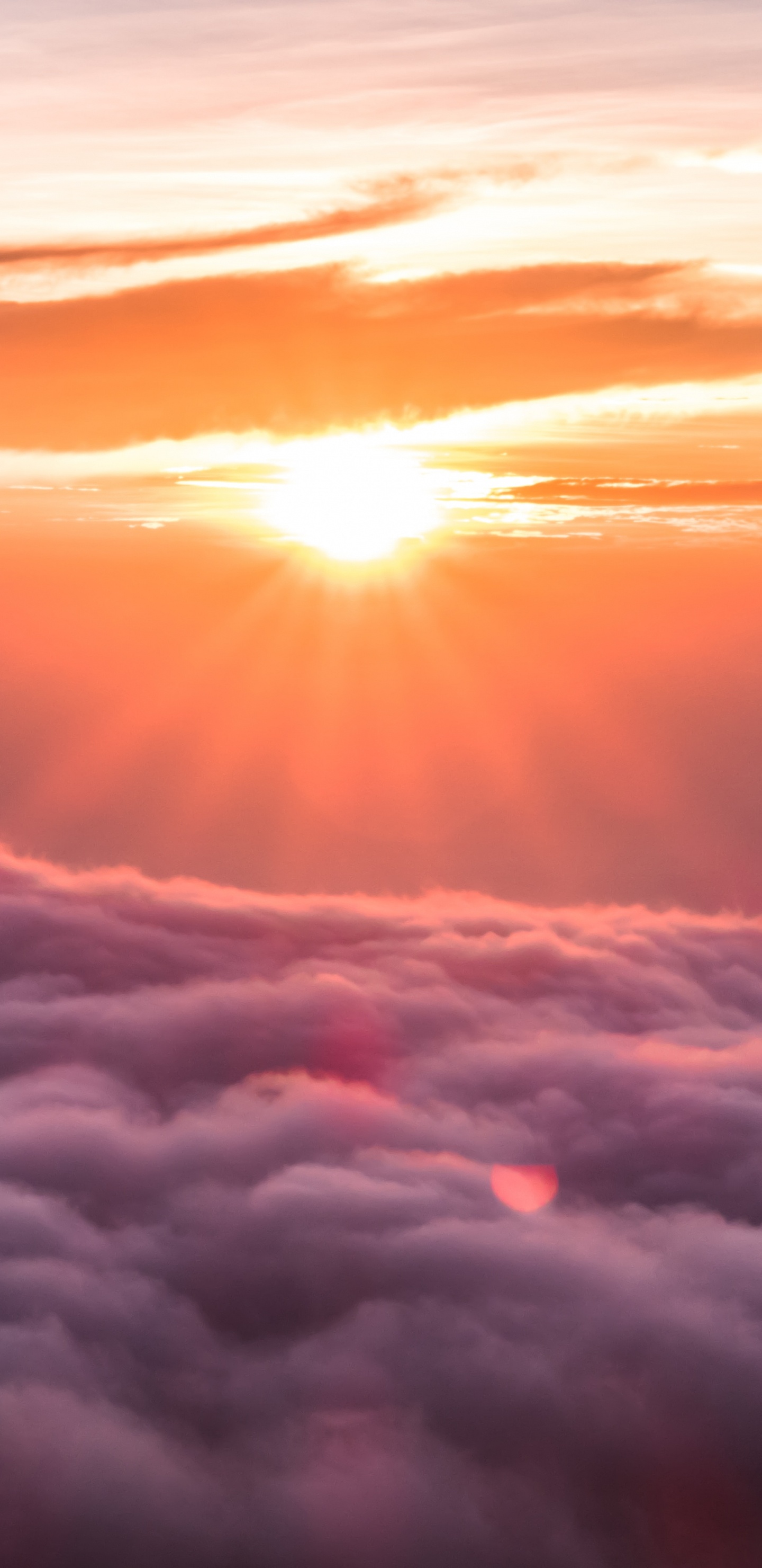 Cloud, Sonnenuntergang, Sonnenaufgang, Tageszeit, Atmosphäre. Wallpaper in 1440x2960 Resolution