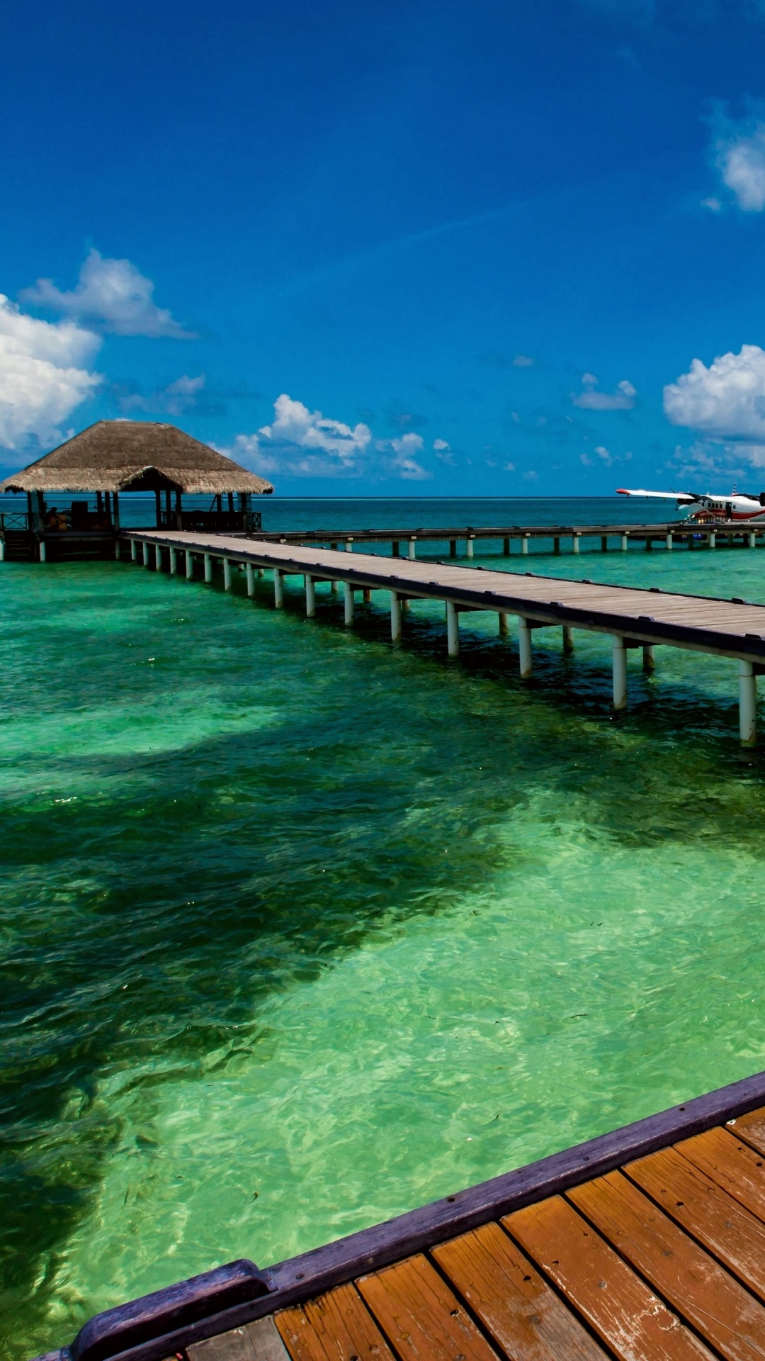 Brown Wooden Dock on Body of Water During Daytime. Wallpaper in 1080x1920 Resolution