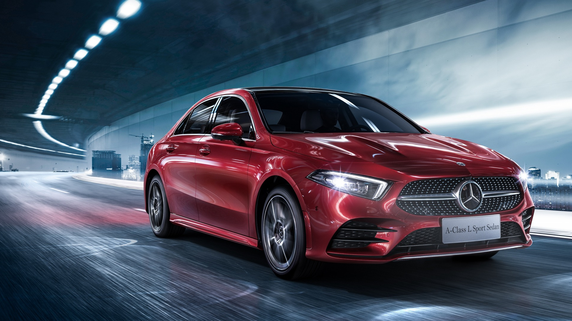 Red Audi a 4 Coupe. Wallpaper in 1920x1080 Resolution