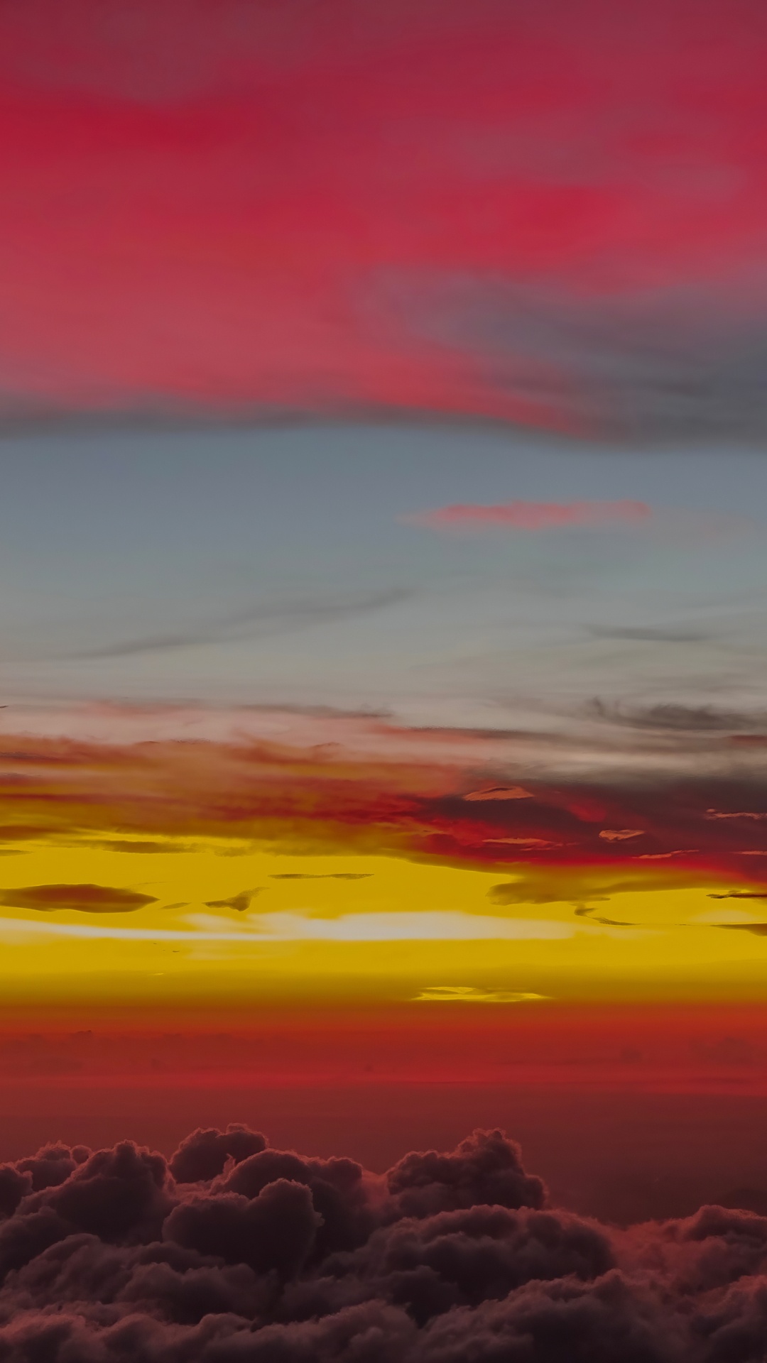 Sky, Golden Hour, Sunset, Red, Cloud. Wallpaper in 1080x1920 Resolution