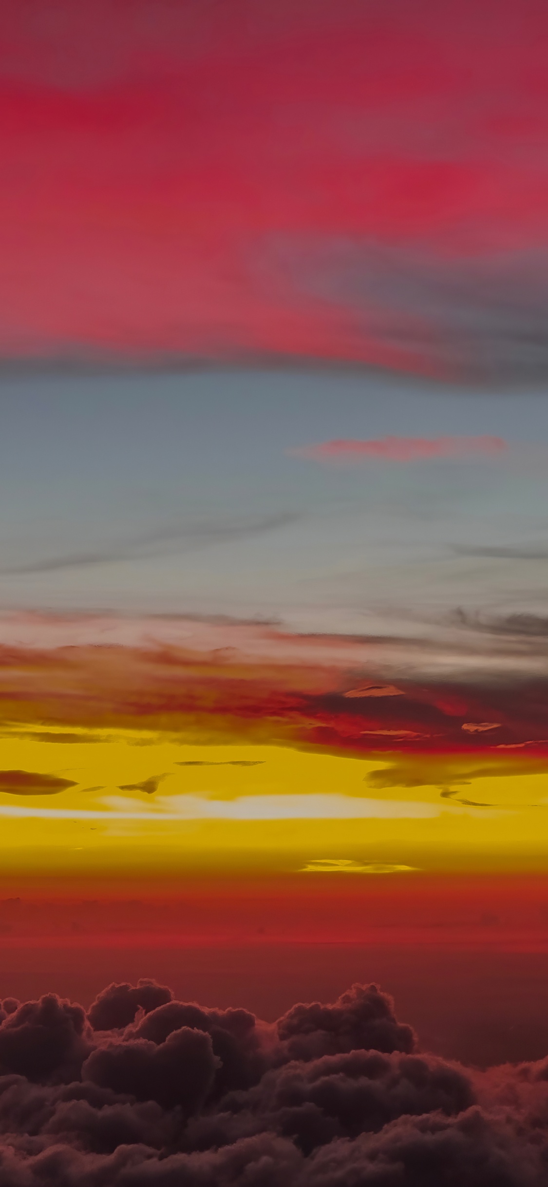 Sky, Golden Hour, Sunset, Red, Cloud. Wallpaper in 1125x2436 Resolution