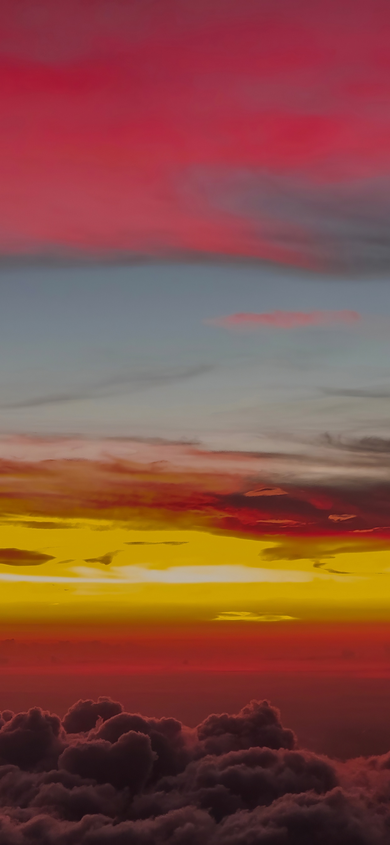 Sky, Golden Hour, Sunset, Red, Cloud. Wallpaper in 1242x2688 Resolution