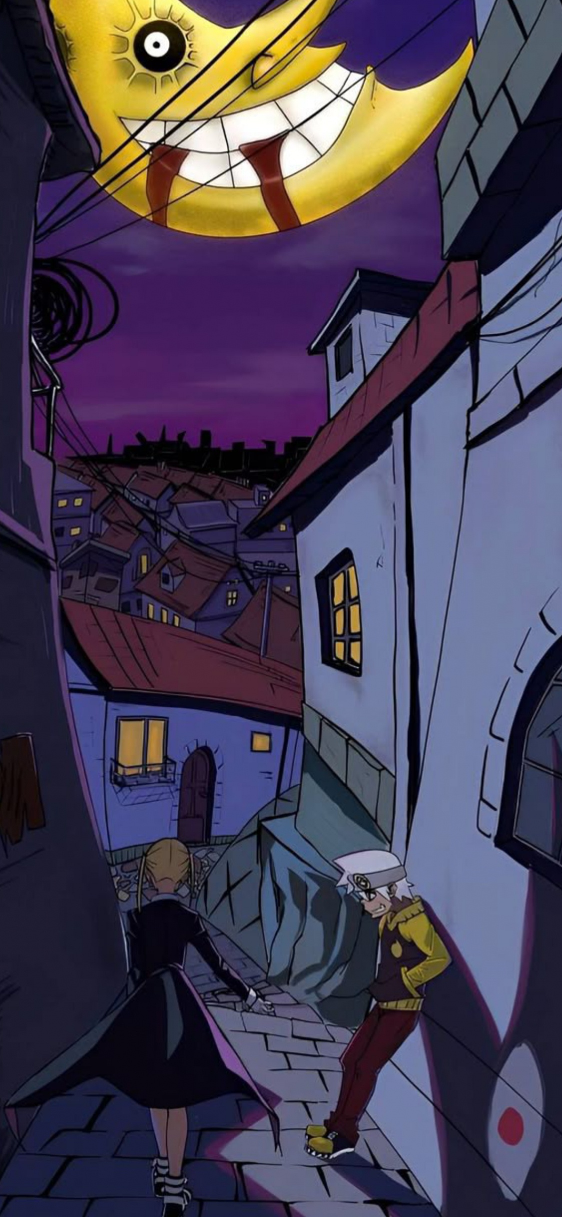 Maka Albarn, Soul Eater, Animated Cartoon, Anime Art, Sleeve. Wallpaper in 1125x2436 Resolution