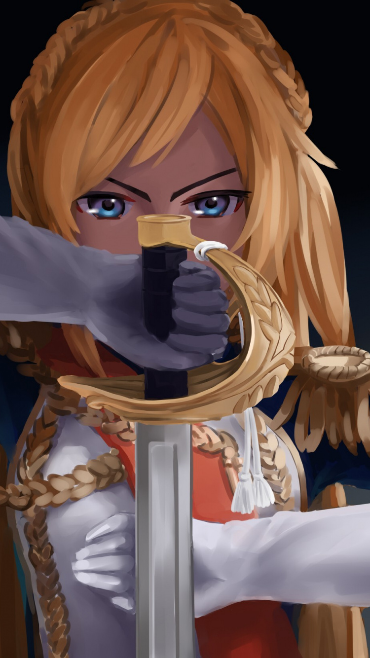 Blondhaarige Männliche Anime-Figur. Wallpaper in 750x1334 Resolution