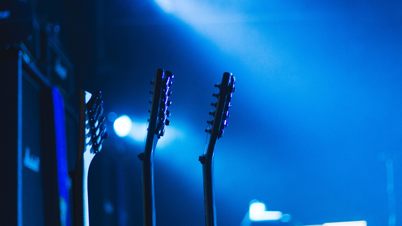 Guitar, Light, Concert, Event, Music. Wallpaper in 1280x720 Resolution