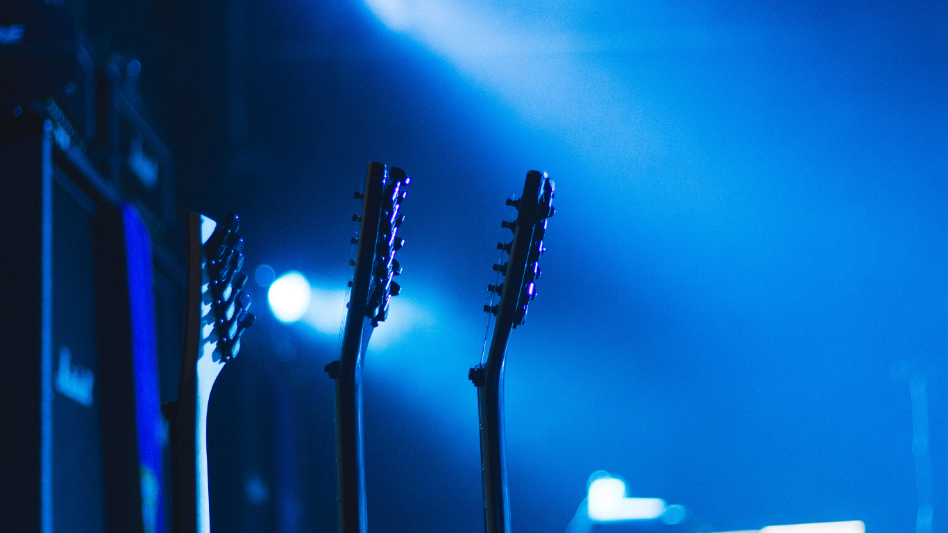 Guitar, Light, Concert, Event, Music. Wallpaper in 1366x768 Resolution