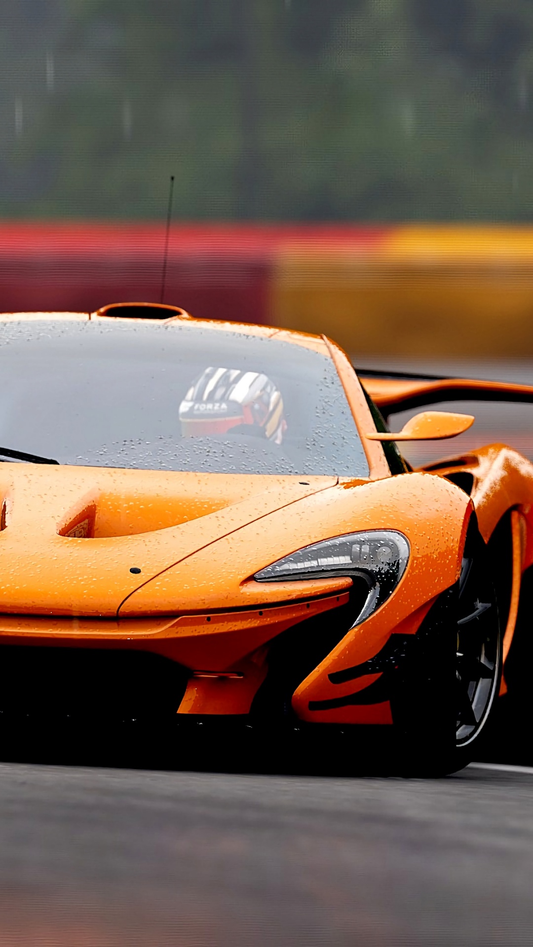 Orangefarbener Lamborghini Aventador Tagsüber Unterwegs. Wallpaper in 1080x1920 Resolution