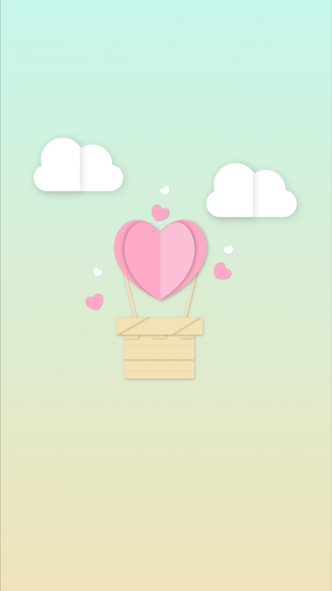 Herzen, Heißluftballon, Pink, Zutat, Muster. Wallpaper in 1080x1920 Resolution