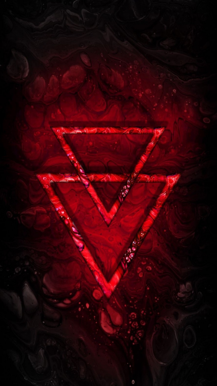 Obscurité, Main, Corps Humain, Triangle, Magenta. Wallpaper in 750x1334 Resolution