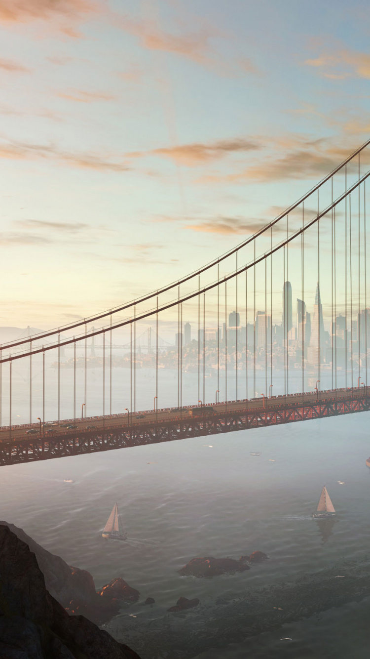 Pont du Golden Gate San Francisco Californie. Wallpaper in 750x1334 Resolution
