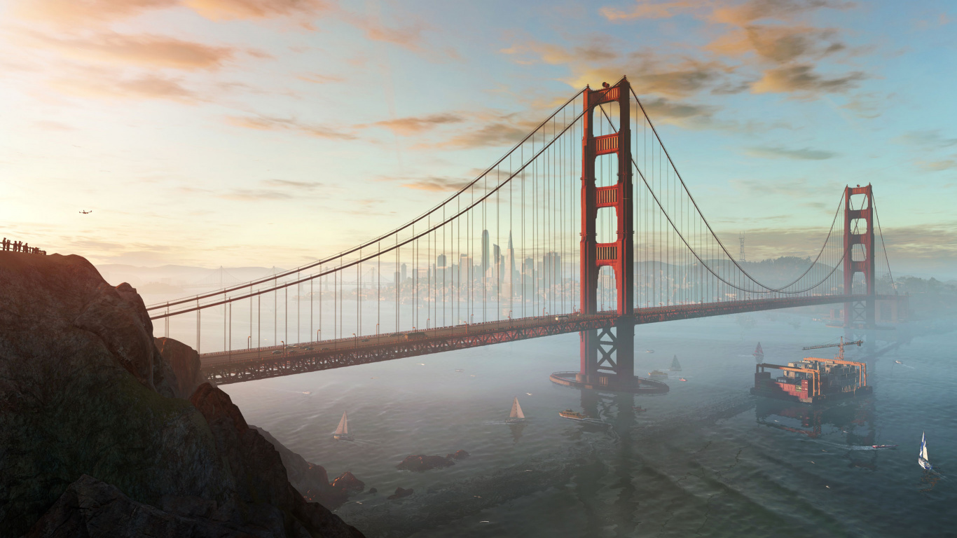 Puente Golden Gate San Francisco California. Wallpaper in 1366x768 Resolution