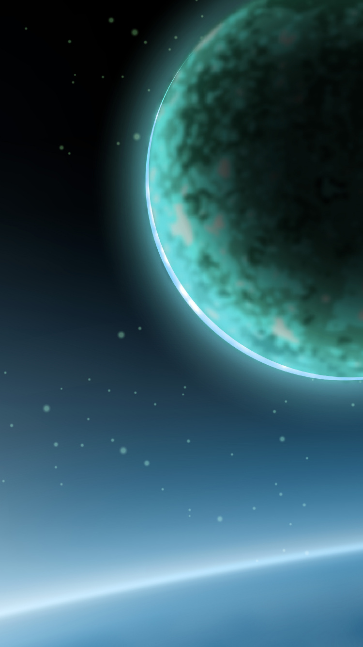 Lune Blanche Dans le Noir. Wallpaper in 750x1334 Resolution