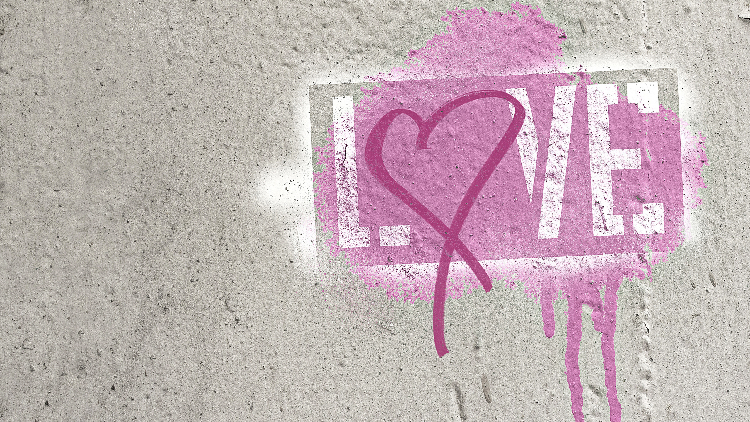 Pink, Text, Wall, Heart, Magenta. Wallpaper in 2560x1440 Resolution