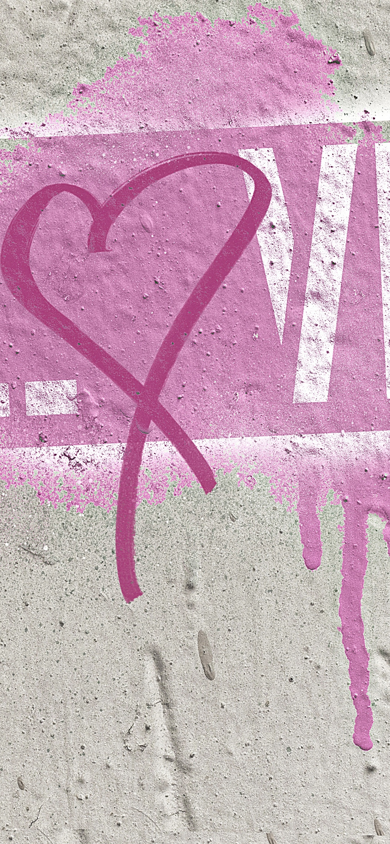 Pink, Text, Wand, Herzen, Magenta. Wallpaper in 1242x2688 Resolution