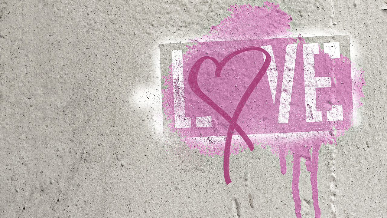 Pink, Text, Wand, Herzen, Magenta. Wallpaper in 1280x720 Resolution