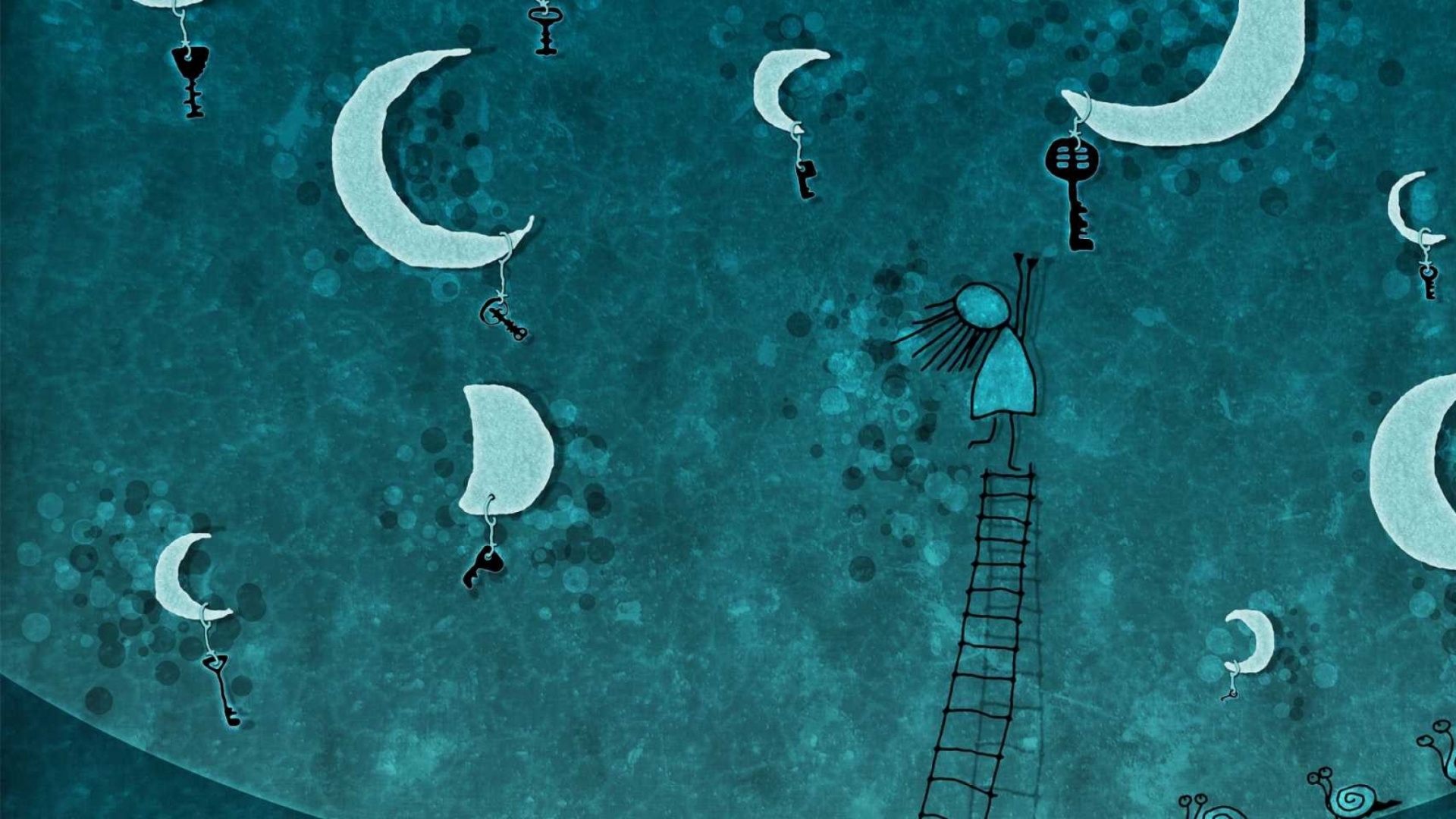 Illustration de Coeur Noir et Blanc. Wallpaper in 1920x1080 Resolution