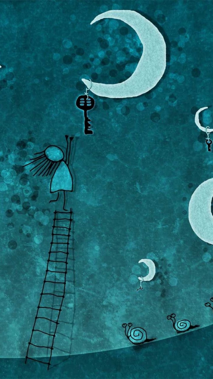 Illustration de Coeur Noir et Blanc. Wallpaper in 720x1280 Resolution