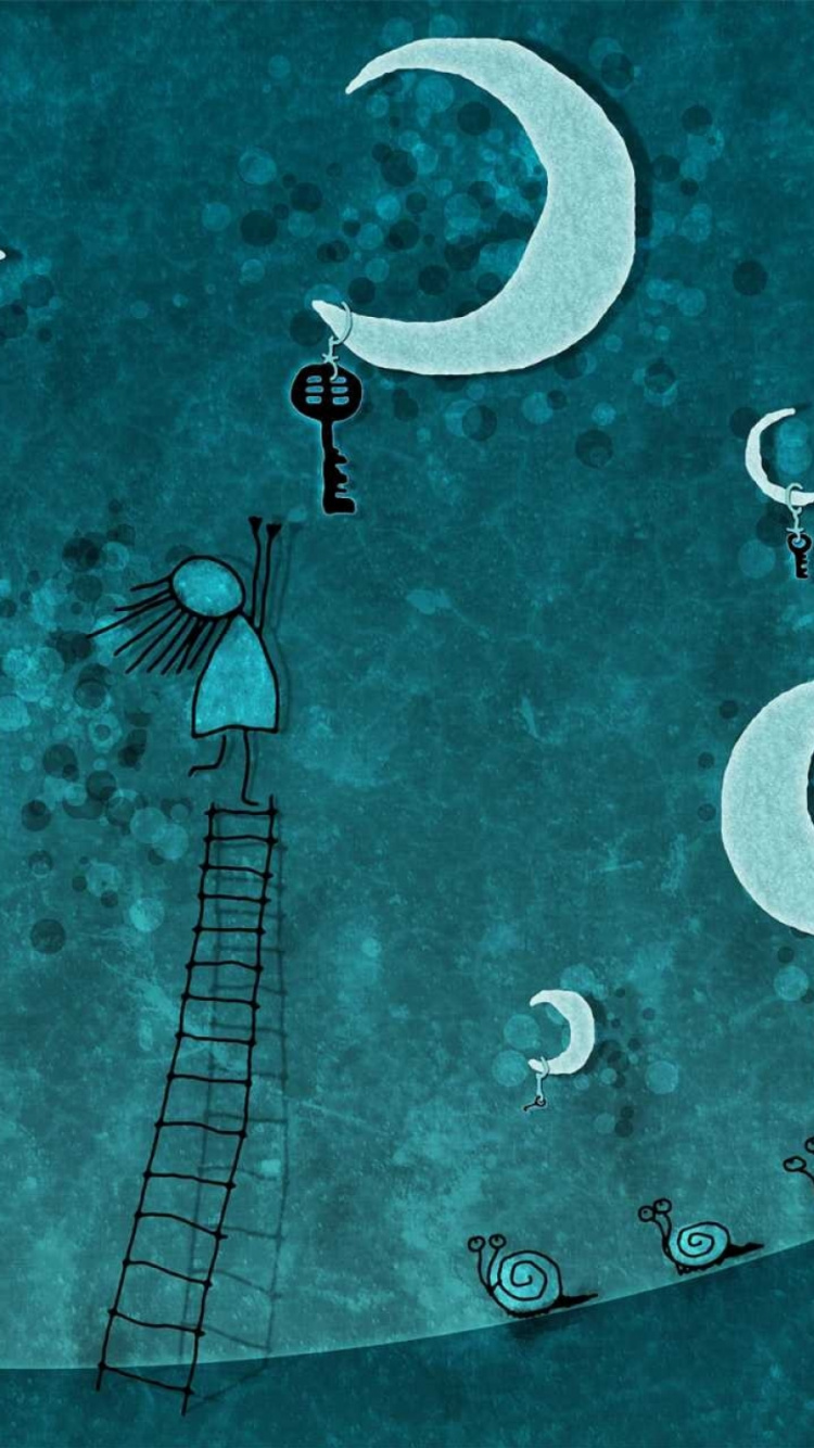 Illustration de Coeur Noir et Blanc. Wallpaper in 750x1334 Resolution