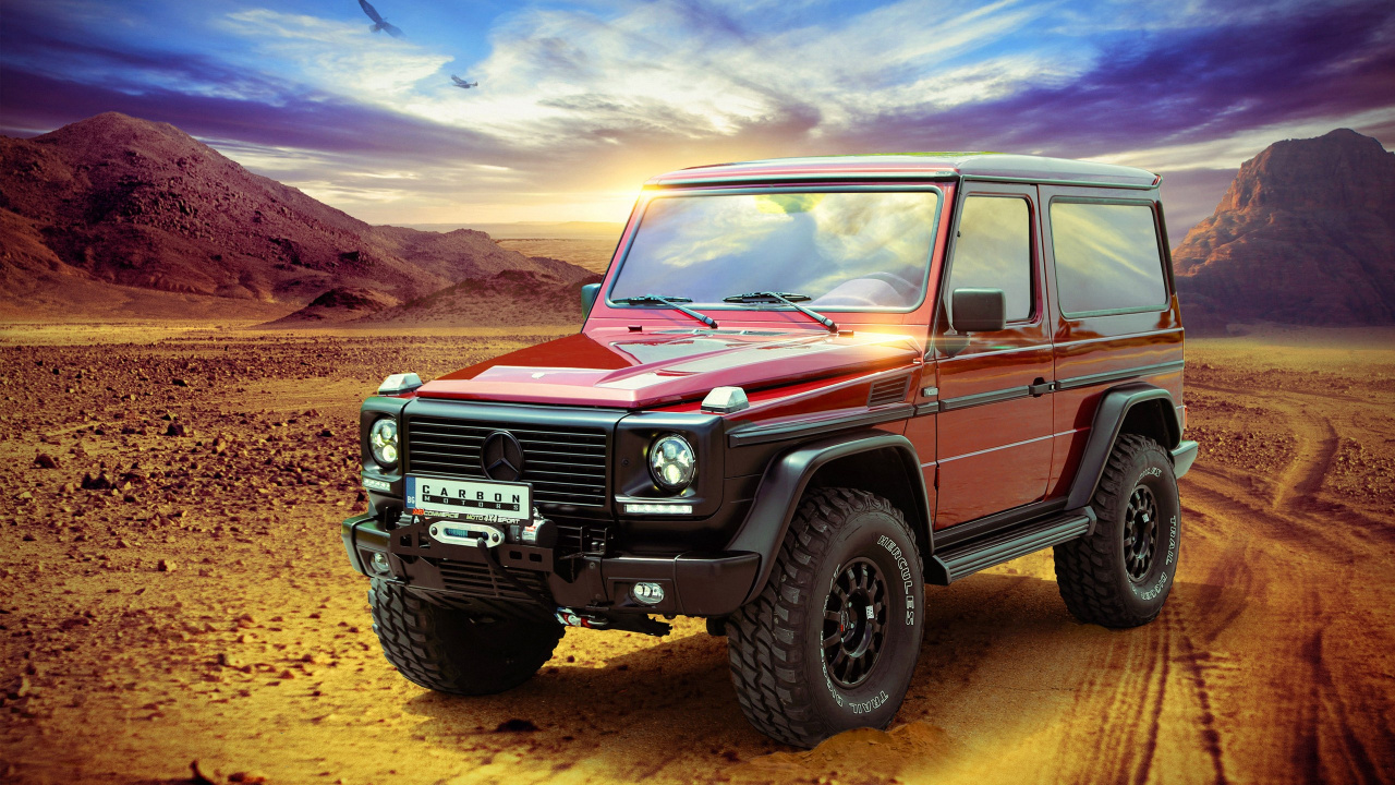 Red Jeep Wrangler on Brown Sand During Daytime. Wallpaper in 1280x720 Resolution