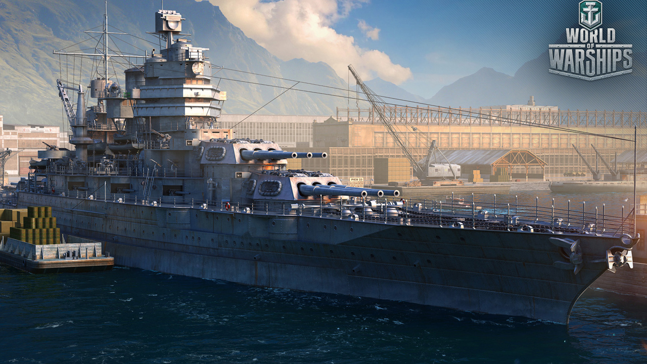 World of Warships New Mexico, World of Warships, USS New Mexico BB-40, New Mexico-class Battleship, Battleship. Wallpaper in 1280x720 Resolution