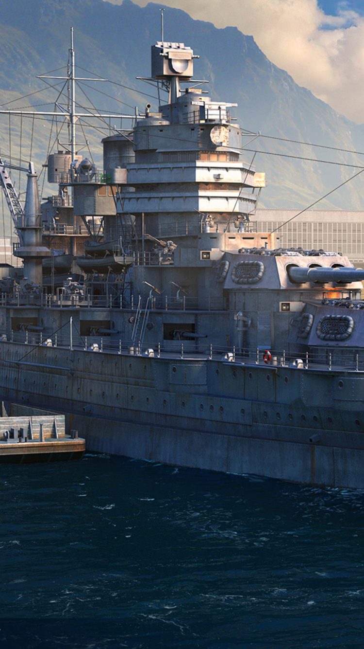 Welt Der Kriegsschiffe, Schlachtschiff, Kriegsschiff, Wargaming, Schiff. Wallpaper in 750x1334 Resolution