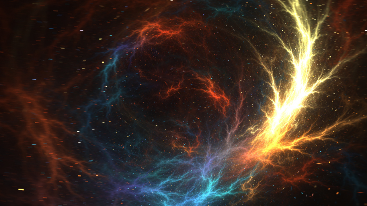 Blue and White Light Streaks. Wallpaper in 1280x720 Resolution