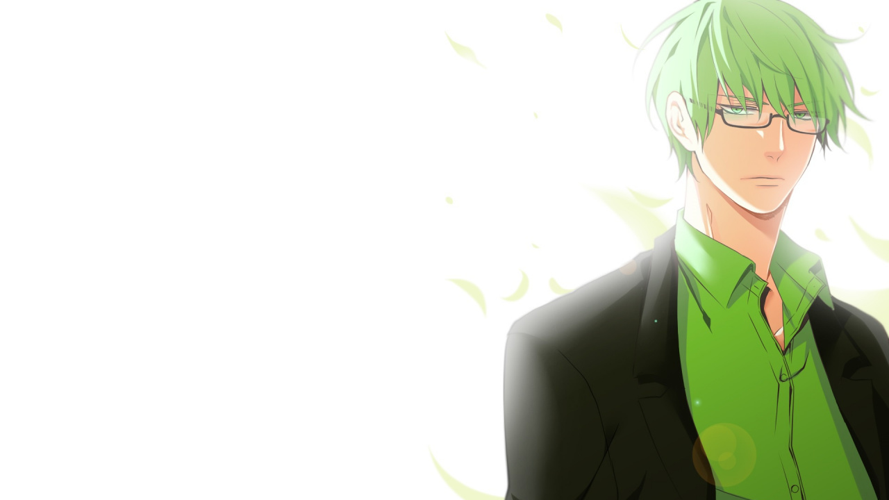 Lila Behaarter Männlicher Anime-Charakter. Wallpaper in 1280x720 Resolution