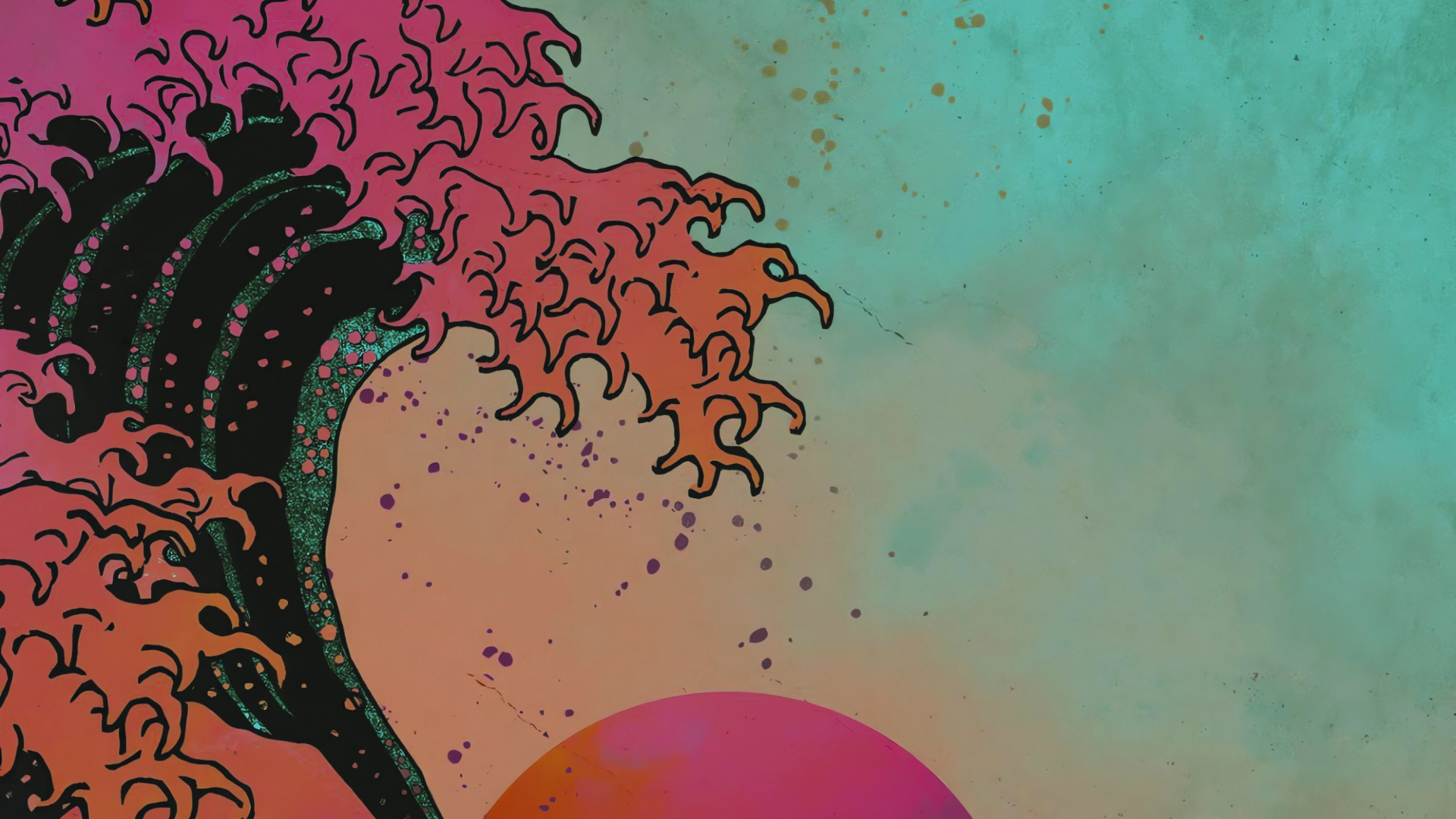 Painting, Visual Arts, Art, Poster, Sunset Acrylic Painting. Wallpaper in 1920x1080 Resolution