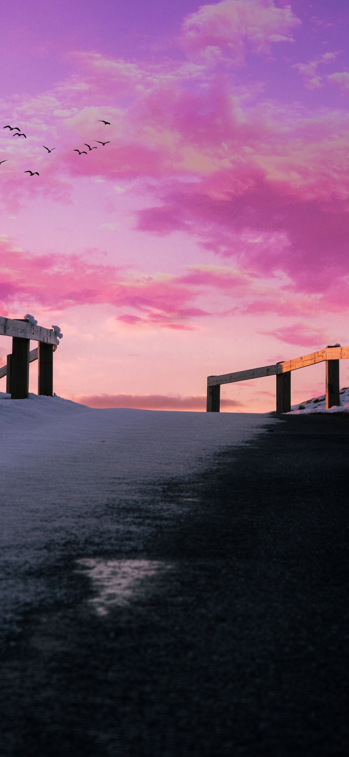 Esthétique, Nature, Paysage Naturel, Soir, Pink. Wallpaper in 1125x2436 Resolution