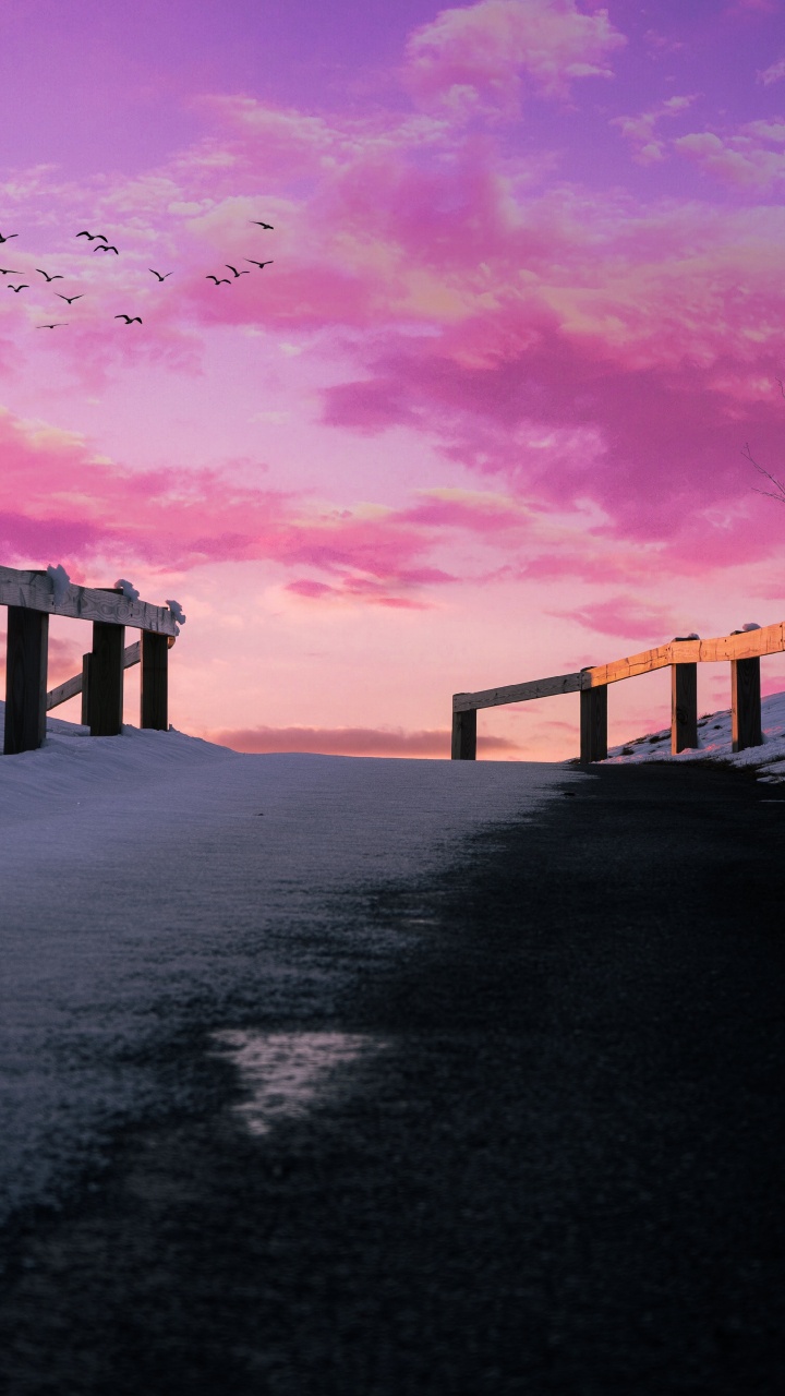 Esthétique, Nature, Paysage Naturel, Soir, Pink. Wallpaper in 720x1280 Resolution