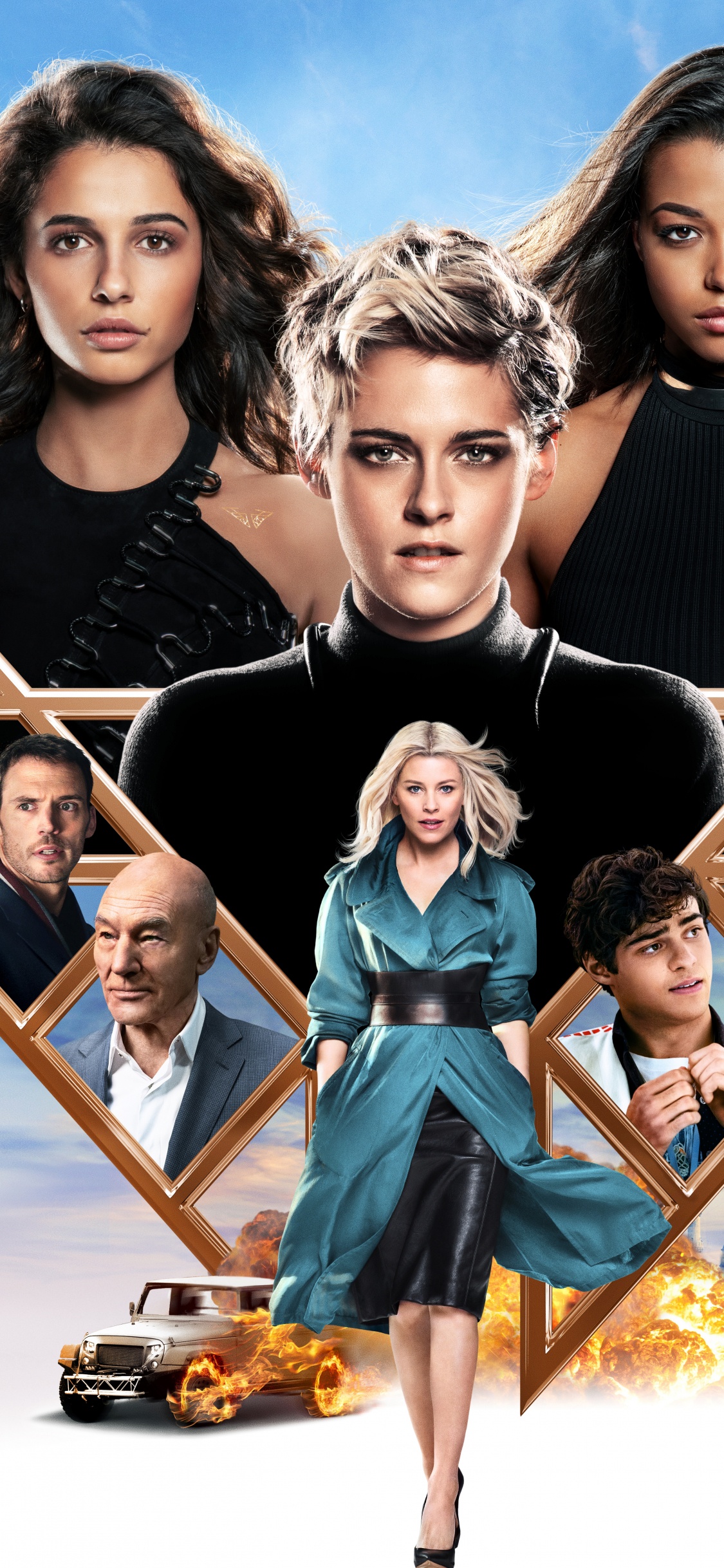 3 Frauen in Schwarzem Tanktop Und Blauer Denim-Jeans. Wallpaper in 1125x2436 Resolution