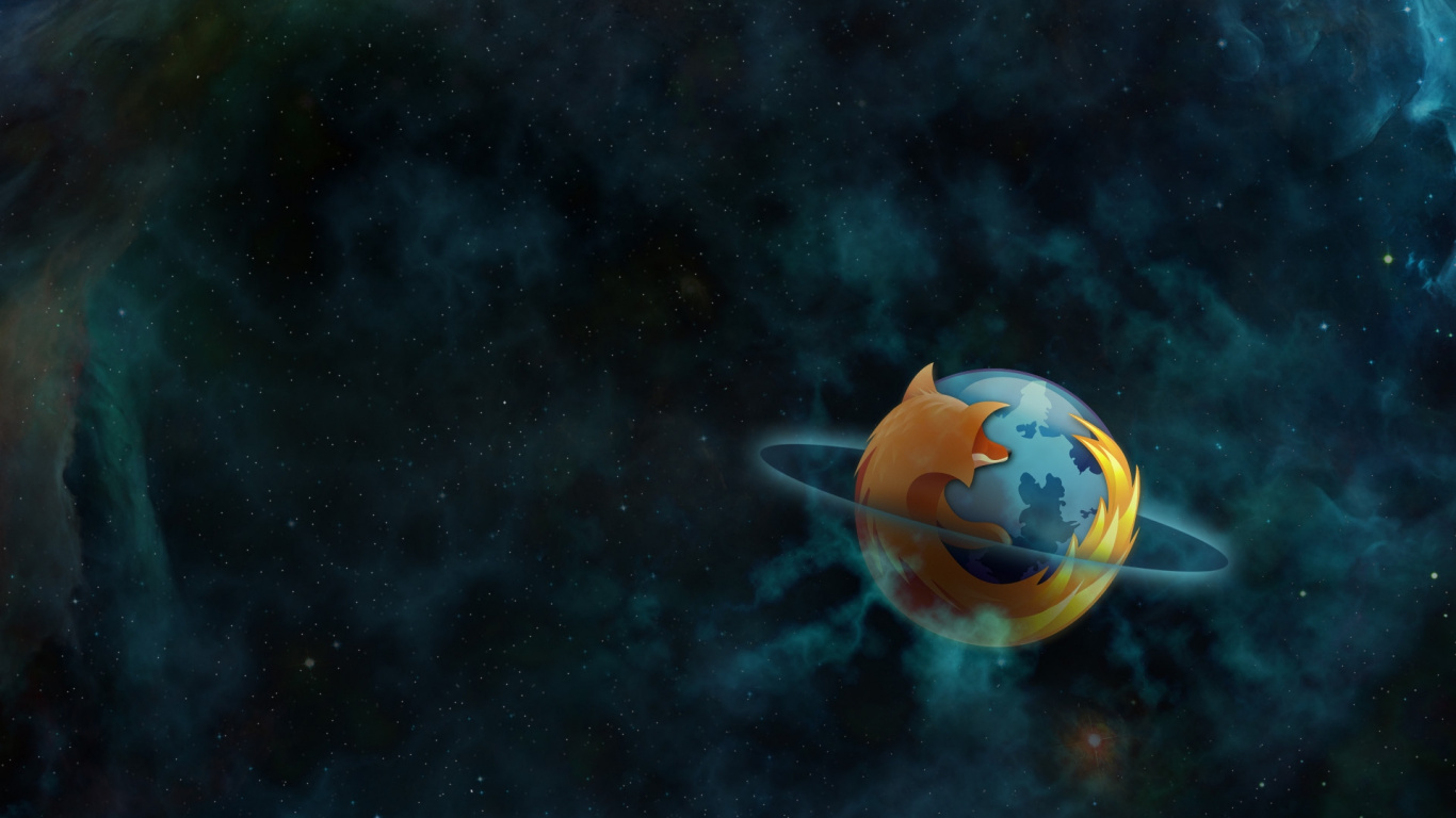 Boule Jaune et Bleue Sur la Galaxie Bleue et Blanche. Wallpaper in 1366x768 Resolution