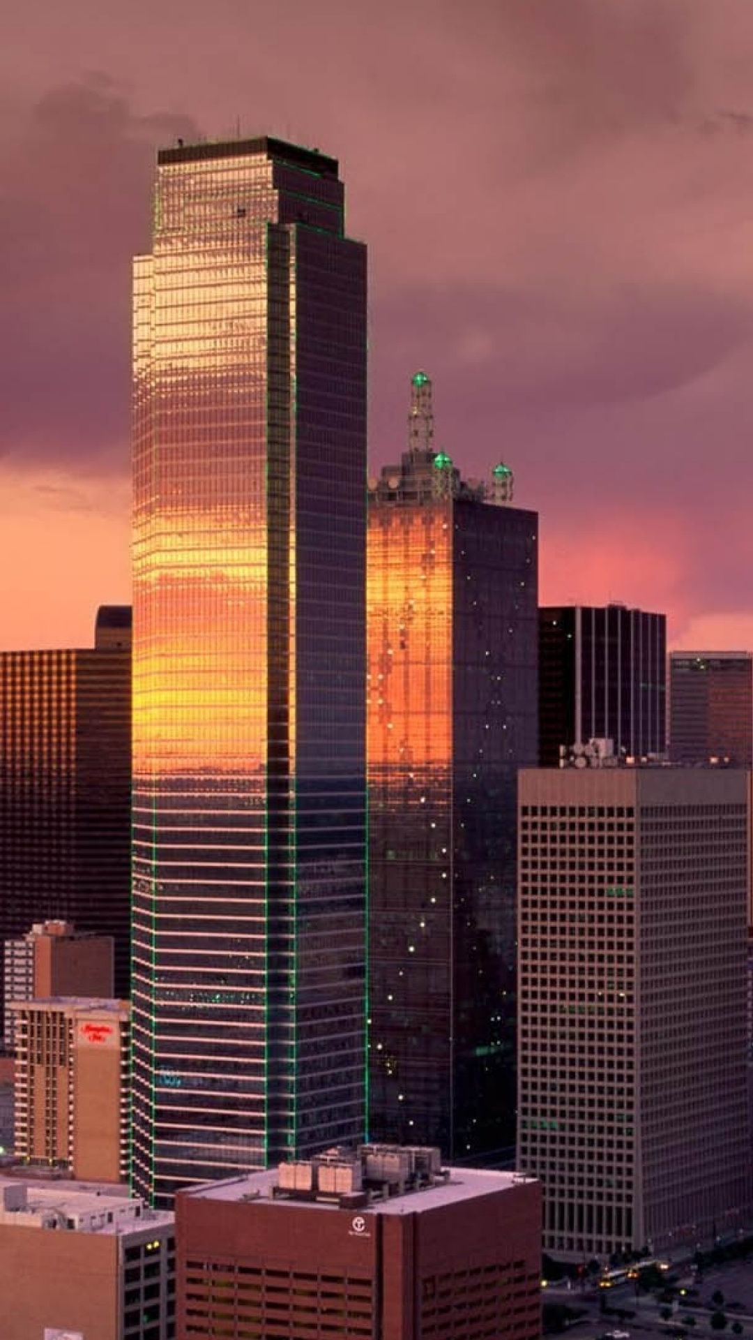 High Rise Buildings During Night Time. Wallpaper in 1080x1920 Resolution