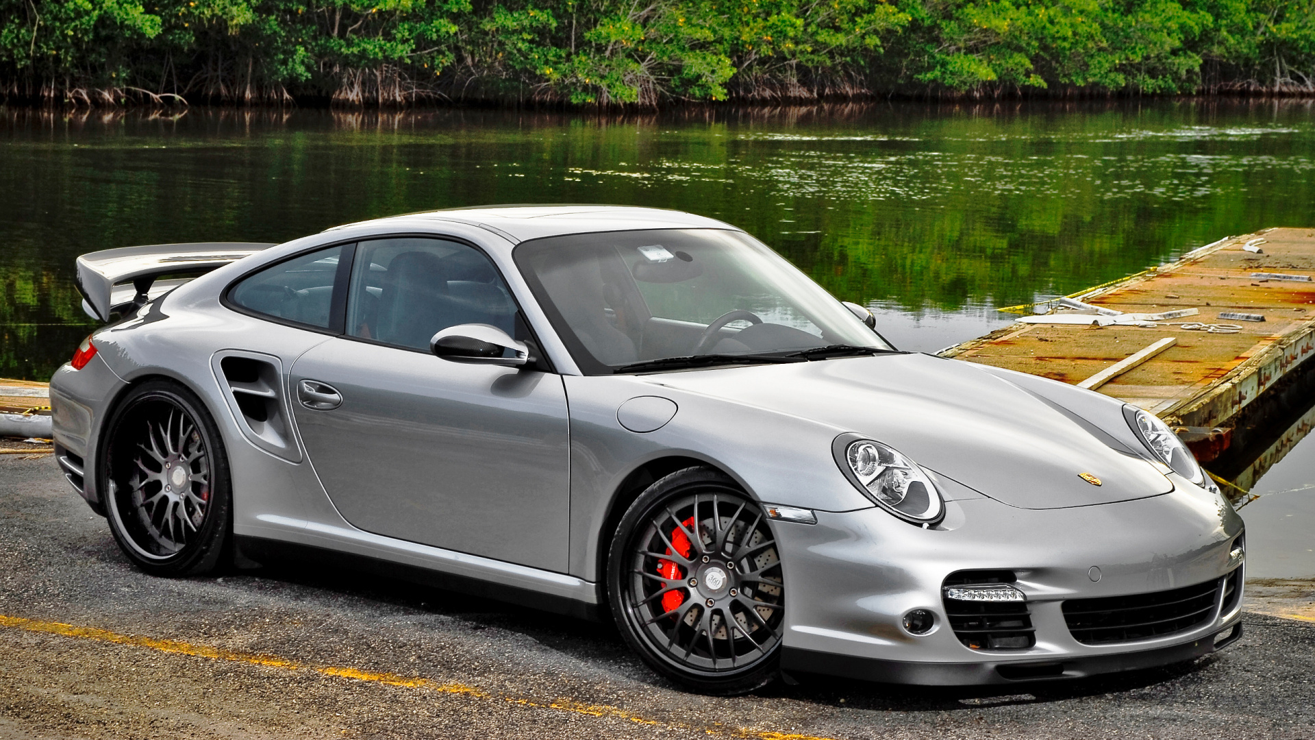 Silver Mercedes Benz Coupe Parked Beside River During Daytime. Wallpaper in 1920x1080 Resolution
