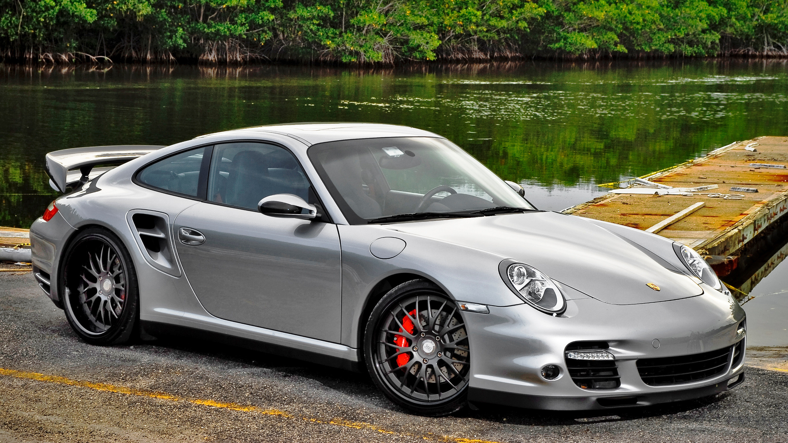 Silver Mercedes Benz Coupe Parked Beside River During Daytime. Wallpaper in 2560x1440 Resolution