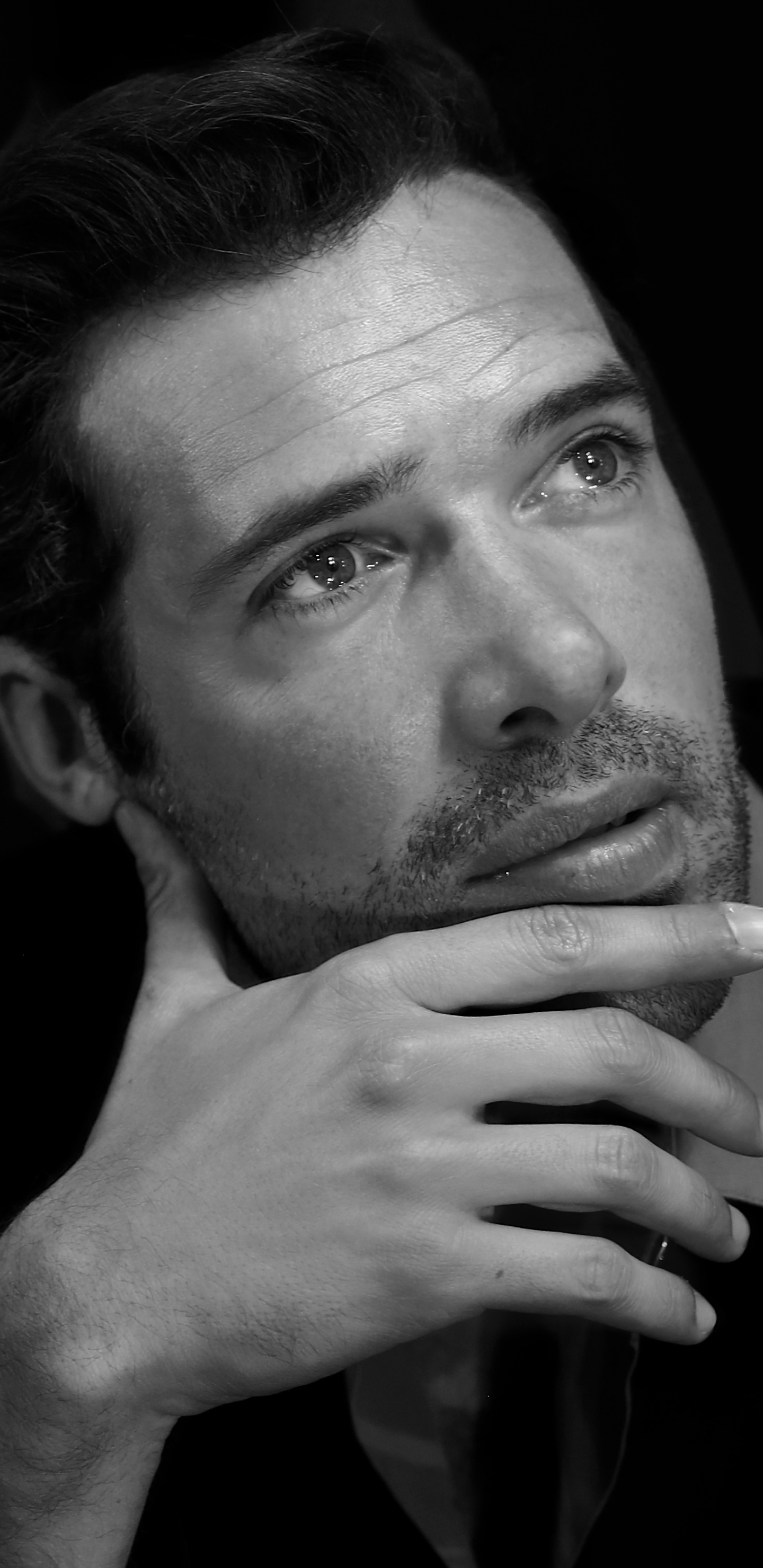 el Vello Facial, Barbilla, en Blanco y Negro, Video, Humanos. Wallpaper in 1440x2960 Resolution