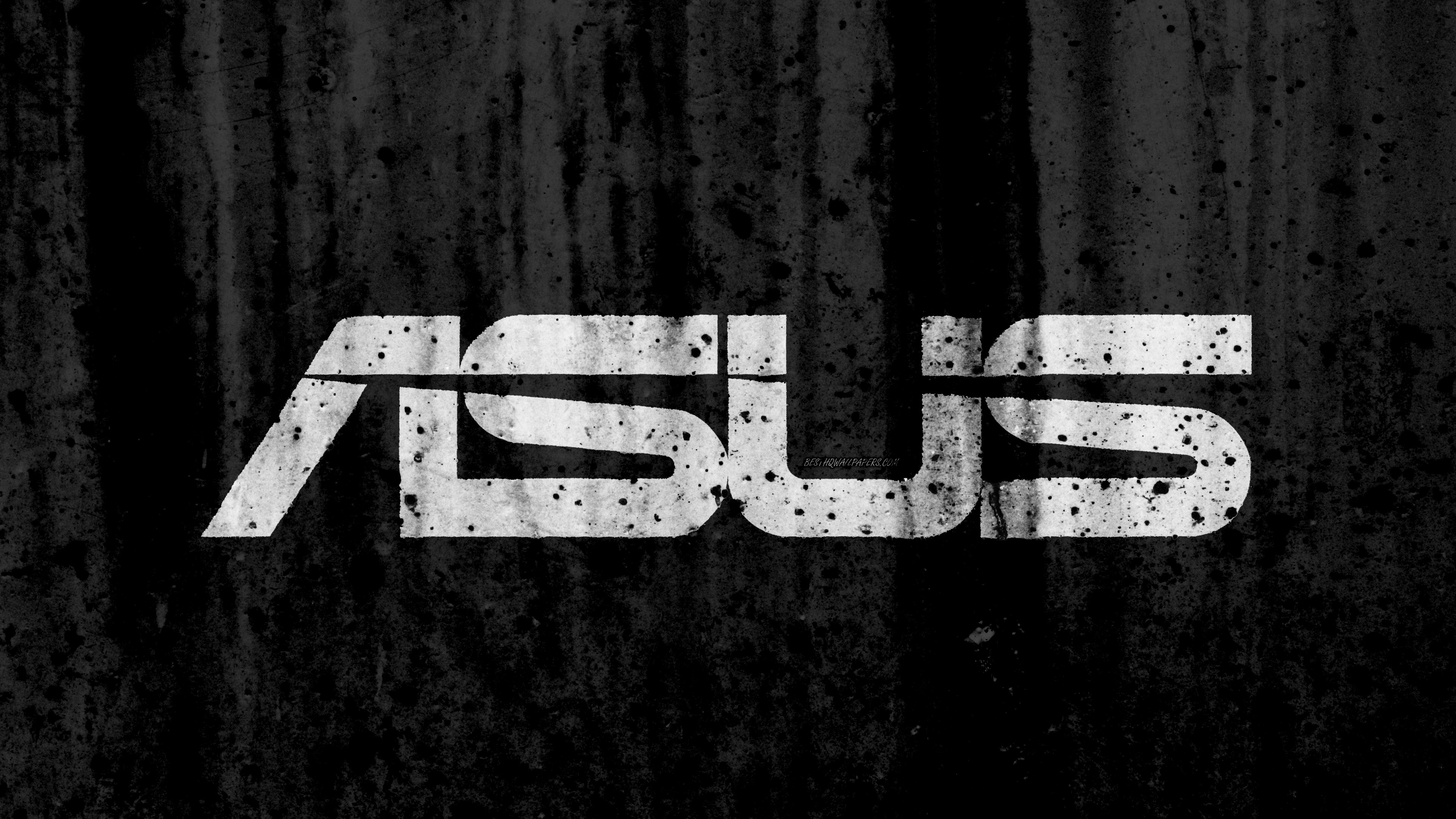 华硕, 文本, 黑色的, 品牌, 黑色和白色的 壁纸 3840x2160 允许