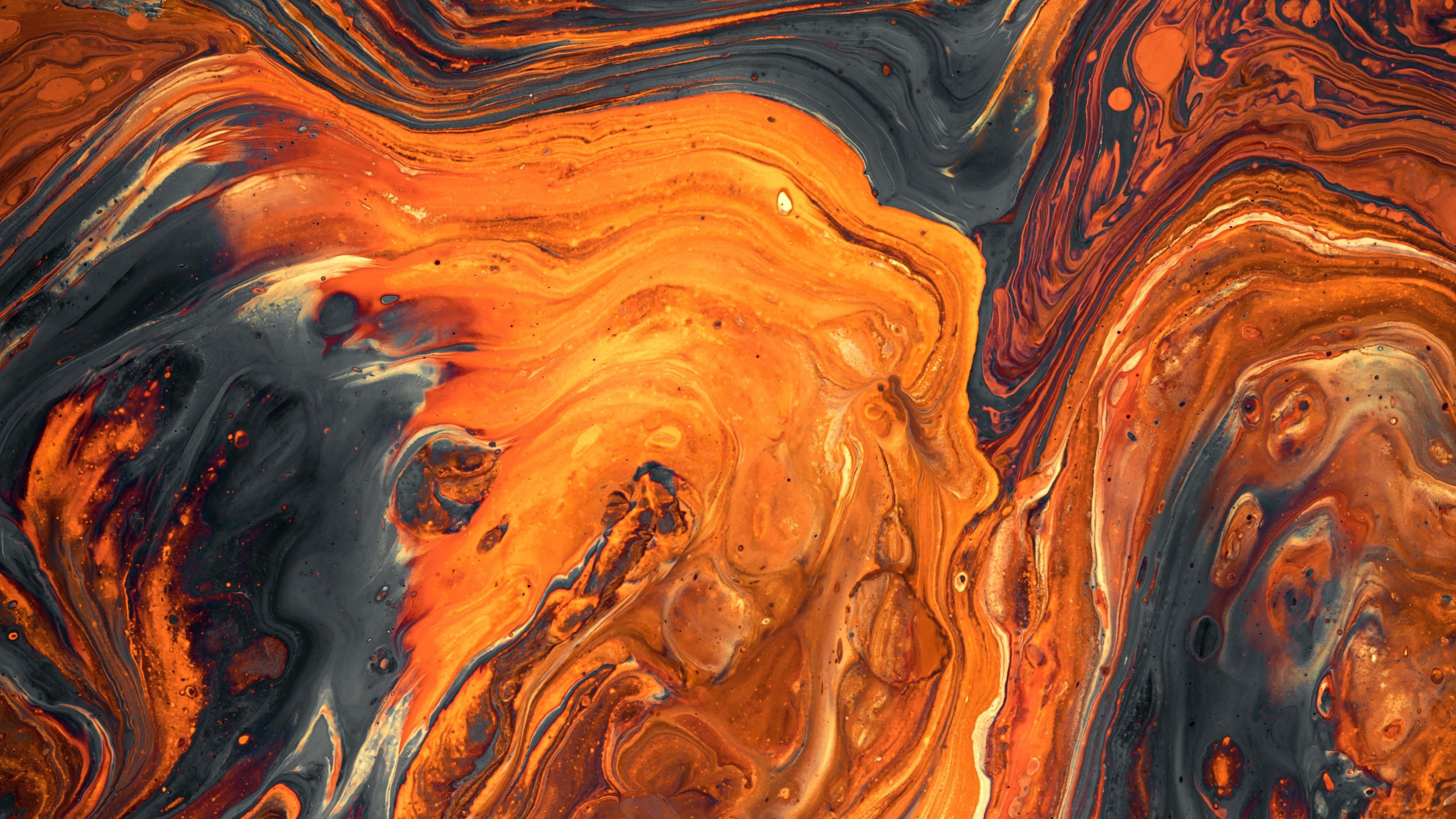 Pintura Abstracta Marrón y Negra. Wallpaper in 2560x1440 Resolution